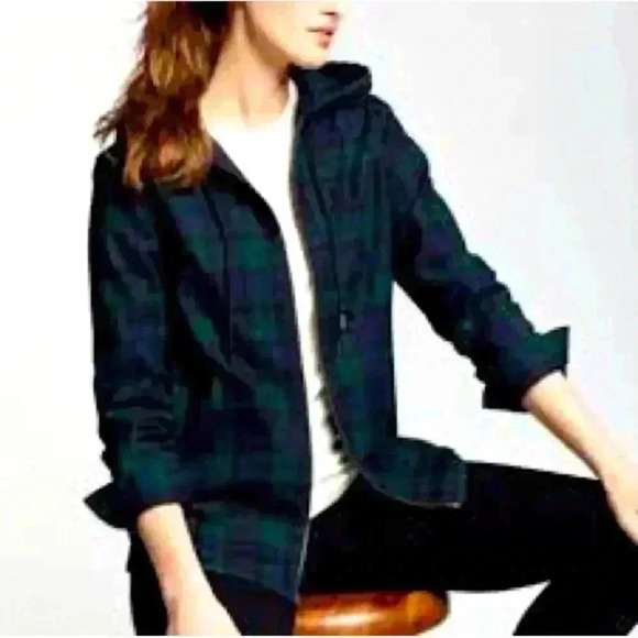 Pendleton Jackets & Blazers - Pendleton Boyfriend Virgin Wool Zip Hoodie Black Watch Barton
Plaid Size -XL